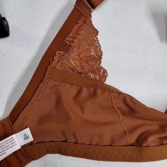 NEW! Women's Lightly Lined Balconette Stretch Bra, Brown Lace - Auden - Picture 8 of 11